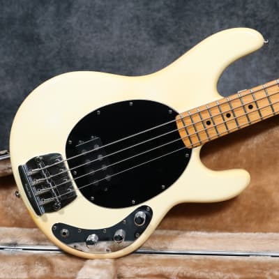 1979 Music Man Stingray Bass - White - OHSC - Leather MM Bag & Strap - Excellent Condition image 1
