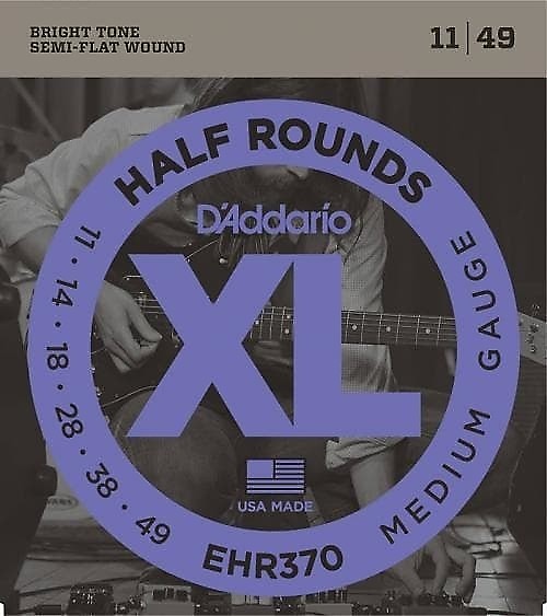 D'Addario EHR370 Half Round Electric Guitar Strings, Medium Gauge image 1