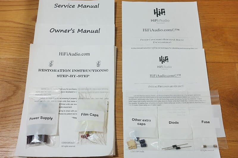 McIntosh C20 restoration kit filter capacitor repair rebuild fix  			