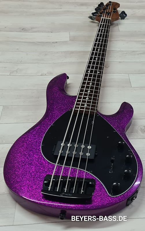 Sterling by Music Man StingRay Ray35 Roasted Maple, Purple Sparkle image 1