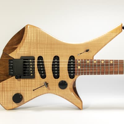 Downes Guitars Model 101ST - Figured maple top headless 6-string image 3