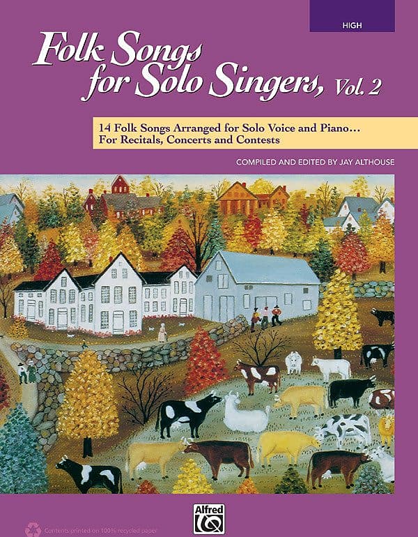 Folk Songs for Solo Singers, Vol. 2: 14 Folk Songs Arranged for Solo Voice and Piano . . . For Recitals, Concerts, and Contests image 1
