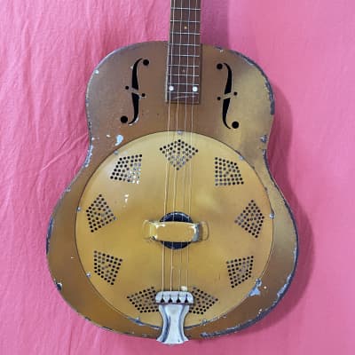 National Triolian Tenor Resonator Guitar with Sunset Art 1930(?) image 2