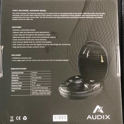 Audix A145 Studio Reference Headphones, 45mm Drivers image 2