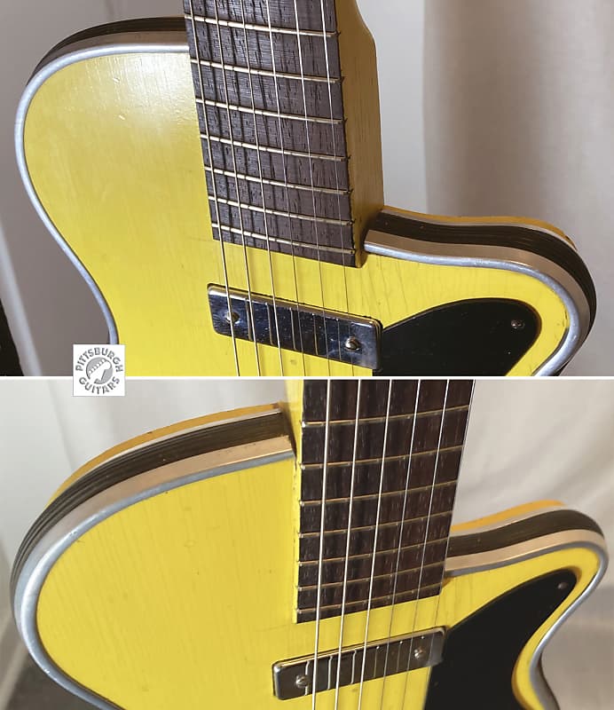 1955 Harmony H42/1 Stratotone Newport, Sunshine Yellow, w