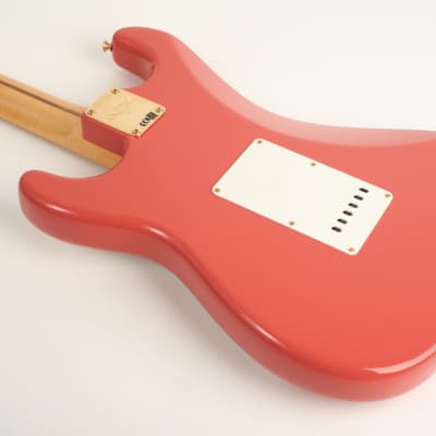 Fender Custom Shop 1955 Stratocaster DLX Closet Classic 1-Piece Maple Neck Faded Aged Fiesta Red CZ585601 image 11