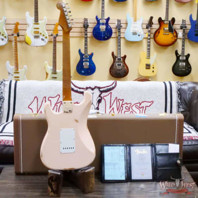 Fender Custom Shop Limited Edition 1963 63' Stratocaster Roasted Quartersawn Maple Neck Relic Super Faded Aged Shell Pink 7.65 LBS image 10