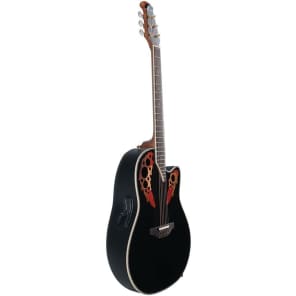 NEW Ovation Custom Elite C2078 AX-5 Deep Contour Acoustic-Electric Guitar Black image 2