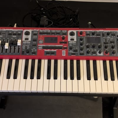 Nord Stage 3 SW73 Compact 73-Key Semi-Weighted Digital Piano 2017 - Present - Red with Nord V2 Monitors and Gator Instrument Case