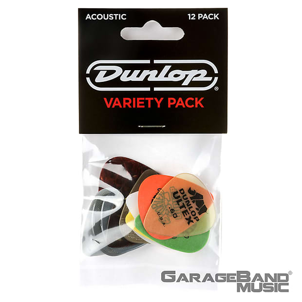 Dunlop PVP112 Acoustic Guitar Pick Variety Pack, 12 Pack image 1