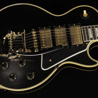 Immagine Gibson Custom Murphy Lab 1957 Les Paul Custom Reissue "Black Beauty" 3-Pickup Bigsby Light Aged (#995) - 1