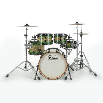 Fame Fortress Stage Shell Set Green Burst - Drum Shell Set image 3
