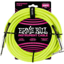 Ernie Ball P06057 25-Foot 1/4" Straight/Angle Braided Neon Yellow Guitar Cable