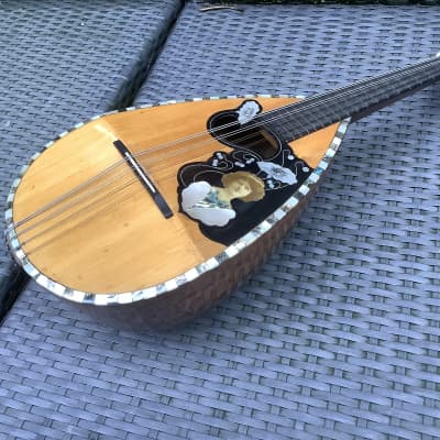 Mandolin mandoline vintage antique / very pretty face inlay and mother of pearl image 19