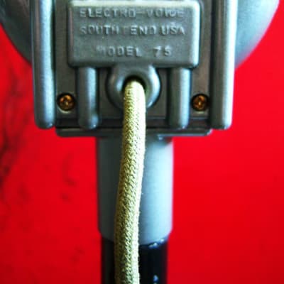Vintage RARE 1940's Electro-Voice Model 75 carbon Microphone w period Astatic E6G desk stand image 7