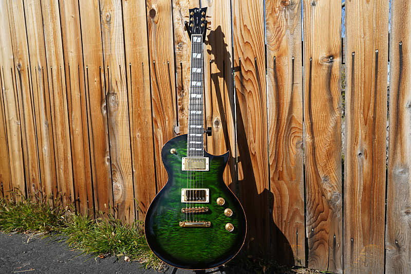ESP USA Eclipse - Dark Green Sunburst 6-String Electric