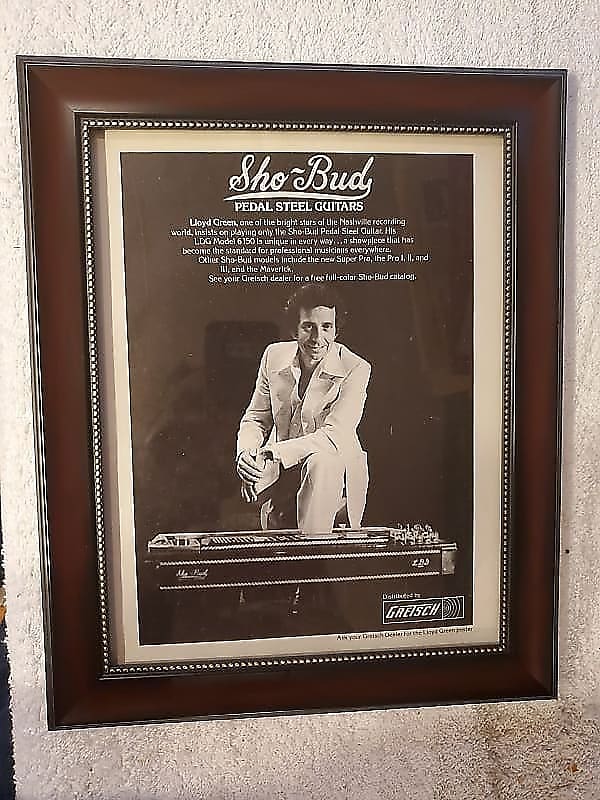 1979 Sho Bud Pedal Steel Guitars Promotional Ad Framed Lloyd Reverb 