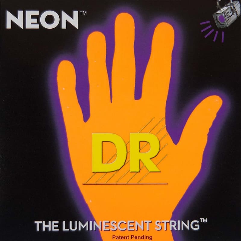 DR Strings NOB-45 Hi Def Neon Orange Medium 45-105 Bass Guitar Strings image 1