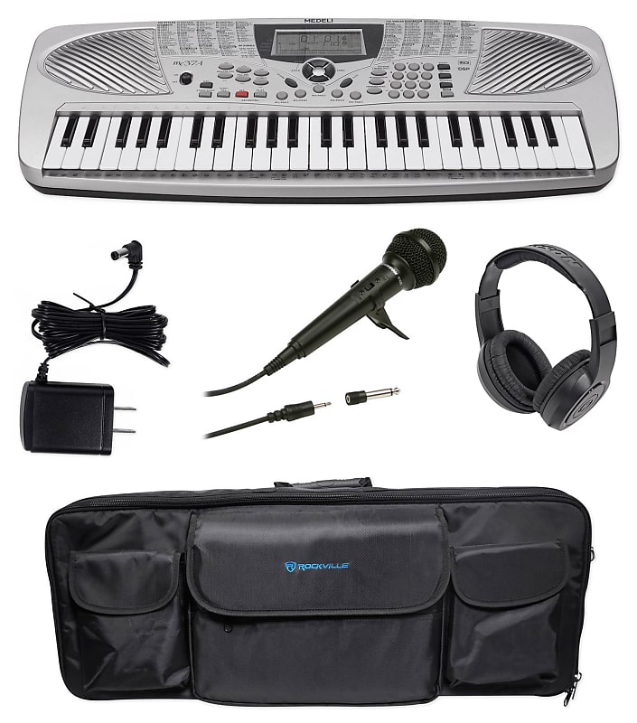 MEDELI MC37A 49Key USB Keyboard + Power Supply + Microphone Reverb