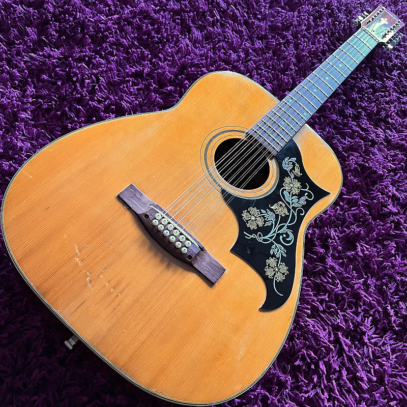 1960s Silver Mellow Tone 12 String Dreadnought Acoustic