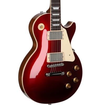 Gibson Les Paul Standard 50s Custom Color Electric Guitar, Plain Top (with Case), Sparkling Burgundy