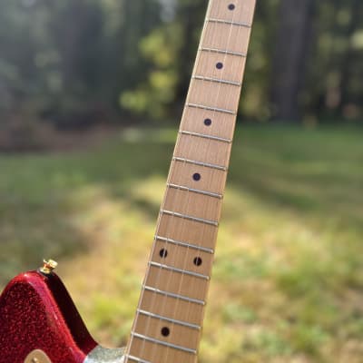 2017 Buck Owens Revelator JazzCaster Jazzmaster - Red White and Blue Sparkle image 4