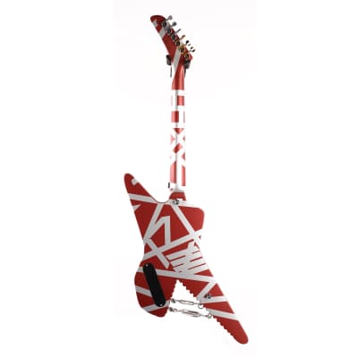 EVH Striped Series Shark Burgundy with Silver Stripes image 3