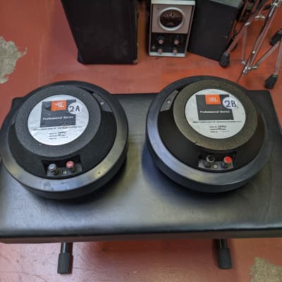 Matched Pair #2 - 1989 JBL 2445J 150 Watt 2" Throat Horn Drivers - Look Really Good - Sound Great! image 1