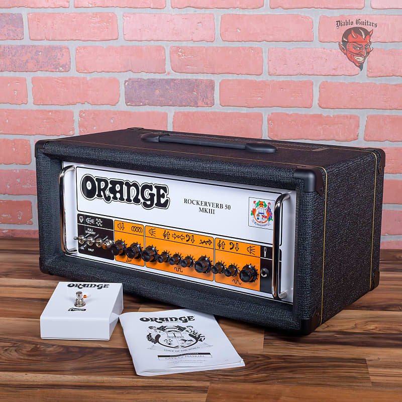 Orange Rockerverb 50 MK III w/ Matched PPC212CB Cab - 2-Channel 50-Watt  Head - Black | Reverb