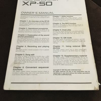 Roland XP-50 Manual