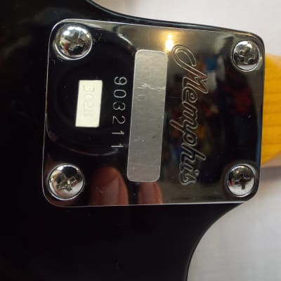 Memphis 302B 80's Black Guitar (((Very Nice))) image 9