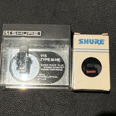 Shure V-15 Type III MM Phono Cartridge with VN35MR Micro Ridge Stylus in cases image 1