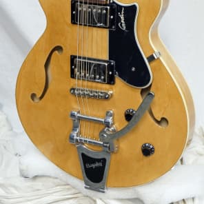 Godin Montreal Premiere HG w/Bigsby Gorgeous Graining Natural Finish 2 buckers image 6