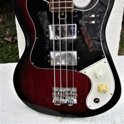 Kimberly Bass Guitar,  1960's,  Japan, 2 Humbucker Pickups, Fresh Setup image 3