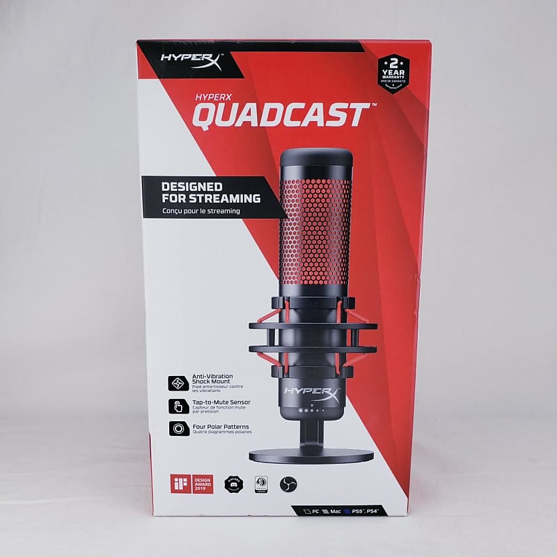 HyperX QuadCast USB Condenser Microphone - HX-MICQC-BK | Reverb