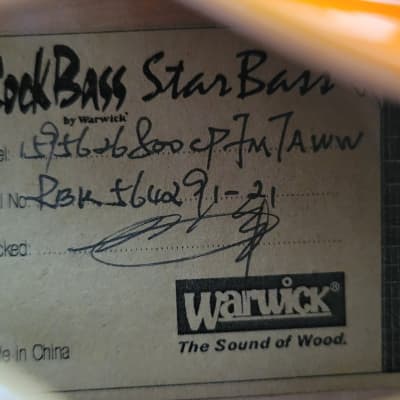 Warwick RockBass Star Bass 5 String Guitar, Vintage Sunburst, New Gig Bag image 6