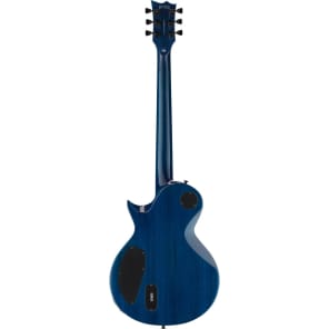 ESP LTD EC-1000 PIEZO QM See-thru Blue Electric Guitar (LEC1000PIEZOQMSTB) image 2