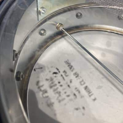 Ludwig No. 411 Super-Sensitive 6.5x14" 10-Lug Aluminum Snare Drum with Pointed Blue/Olive Badge 1976 - 1977 - Chrome-Plated image 23