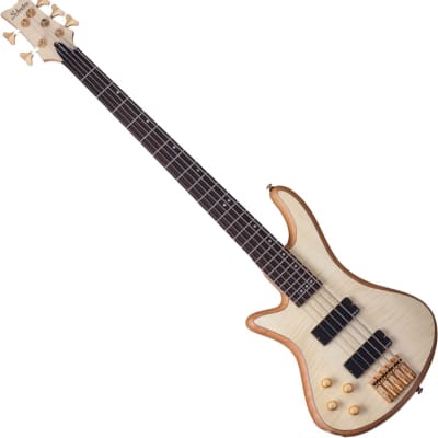 Schecter Stiletto Custom-5 Left-Handed Electric Bass Gloss Natural image 2