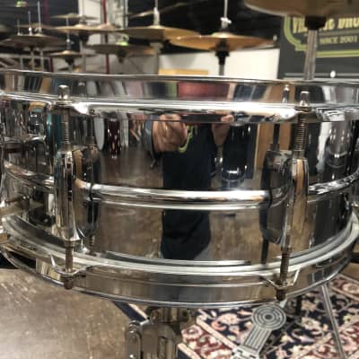 Pearl  Steel Shell  2000’s Mirror Chrome 5x14 Snare Drum image 3