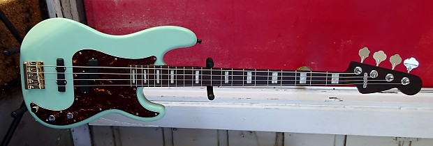 Fender / Warmoth FRANKENSTEIN PJ bass  Surf Green with Wenge neck block inlays image 1