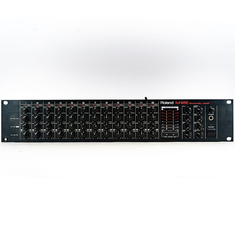 ROLAND ローランド ラック式ミキサー  M-12E Yahoo!オークション - Roland M-12E 2U ラックマウント 12ch