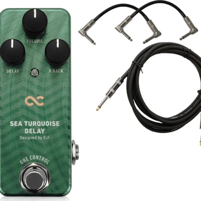 One Control Sea Turquoise Delay Pedal Bundle for sale