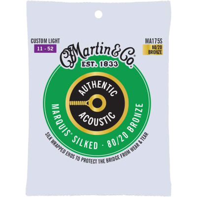 Martin MA175S Authentic Acoustic Marquis® Silked Strings 80/20 Bronze, Custom Light image 1