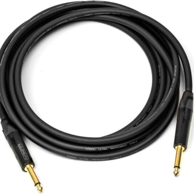 VHT Ultra Instrument Cable, 18 Foot 1/4" Straight Ends Neutrik Plugs - Black image 3