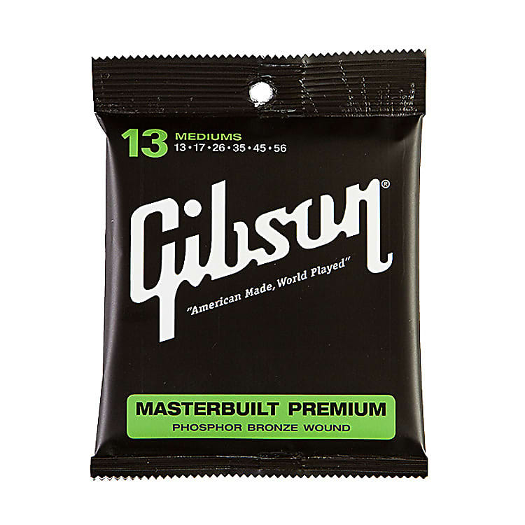 Gibson Gear Masterbuilt Premium Phosphor Bronze Acoustic Guitar Strings 13-56 image 1
