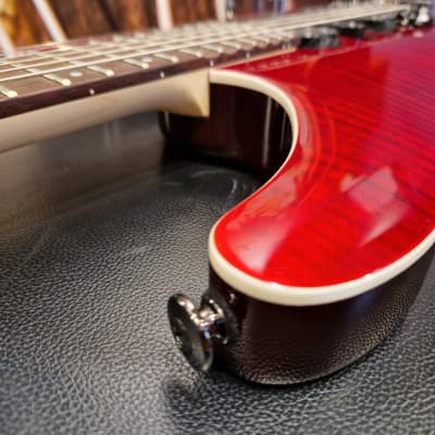 Ibanez KIKO100-TRR Kiko Loureiro Signature E-Guitar 6 String - Transparent Ruby Red + Case image 4