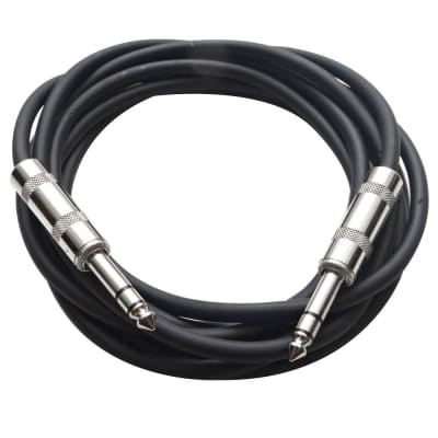 SEISMIC AUDIO - 6 PACK Black 1/4" TRS 10' Patch Cables image 3