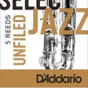 D'Addario Select Jazz Unfiled Baritone Sax Reeds, Box of 5 2 Hard