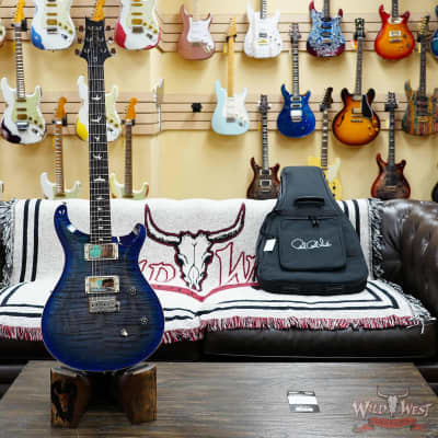 Paul Reed Smith PRS Wild West Guitars Special Run CE 24 Painted Black Neck 57/08 Covered Pickups Faded Grey Black Blue Burst 7.45 LBS image 5